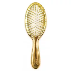 Золота щітка з металевими зубчиками Janeke Superbrush Limited Gold & White