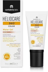 Сонцезахисний зволожуючий водний гель Беж Cantabria Heliocare 360° Color Water Gel SPF 50+ 50мл