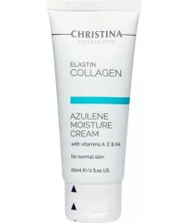 Увлажняющий крем для нормальной кожи Christina Elastin Collagen Azulene Moisture Cream with Vitamins A E & HA 60 мл