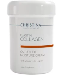Увлажняющий крем для сухой кожи Christina Elastin Collagen Carrot Cream with Vitamins A E & HA 250 мл