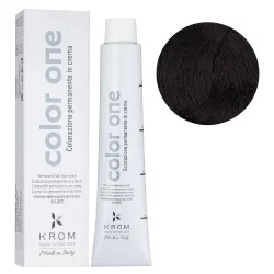 Стойкая крем-краска для волос Color One KROM, 4/7 Фиолетовый среднекоричневый, 100 мл