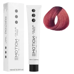 5/6 Стойкая безаммиачная крем-краска для волос KROM Emotion Colour Free - Светло-коричневый красный, 100 мл