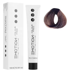 4/7 Стойкая безаммиачная крем-краска для волос KROM Emotion Colour Free - Коричневый каштановый, 100 мл
