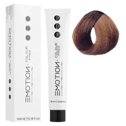 6/7 Стойкая безаммиачная крем-краска для волос KROM Emotion Colour Free - Темно-коричневый блондин, 100 мл