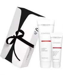 Подарочный набор Чистая кожа для жирной и проблемной кожи Christina Gift Box 250+75 мл