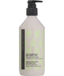 Шампунь для придания объема с маслом облепихи и огуречным маслом Contempora Hair Superfood For Fine Hair Volumizing Shampoo