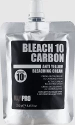 Крем, що знебарвлює, з активованим вугіллям до 10 тонів KayPro, 250 г