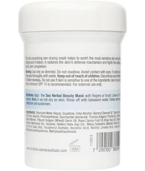 Азуленова маска краси для чутливої шкіри Christina Sea Herbal Beauty Mask Azulene 250 мл