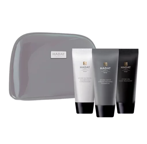 НАБІР З КОСМЕТИЧКОЮ ЗМІЦНЮЮЧИЙ HADAT HYDRO HAIR GROWTH SET 210ml