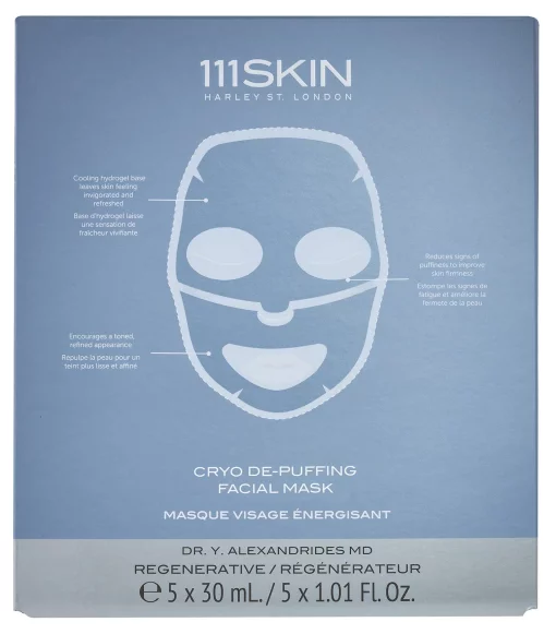 Кріо-енергетична маска для обличчя 111 SKIN Cryo De-Рuffing Facial Mask, 5 шт