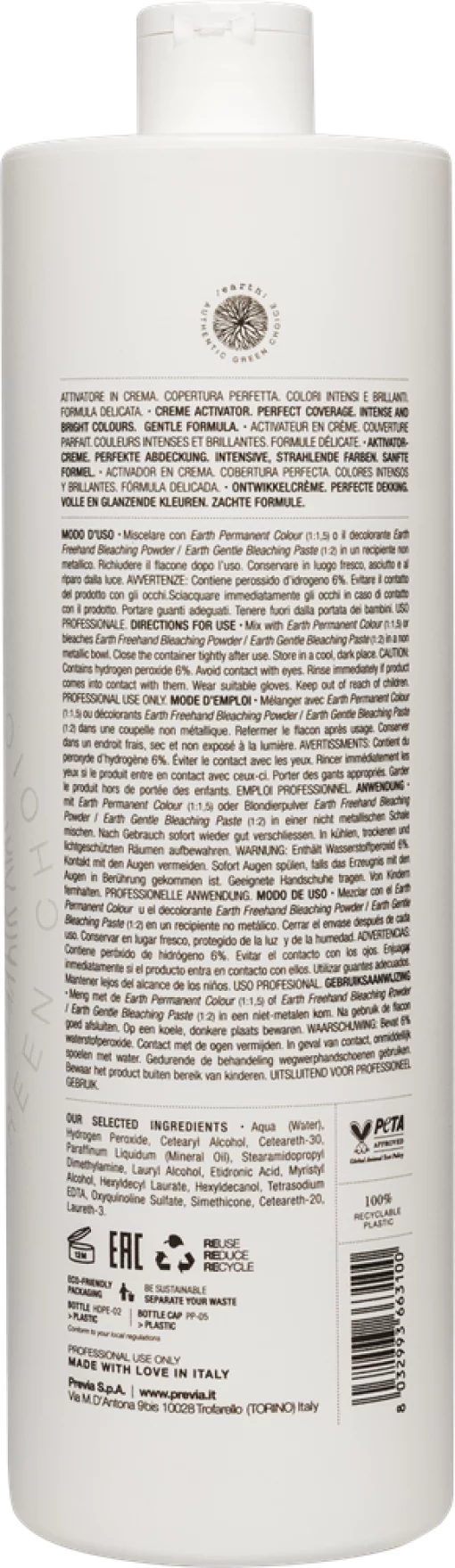 Previa EARTH Крем-активатор 20VOL 6% 1000 мл