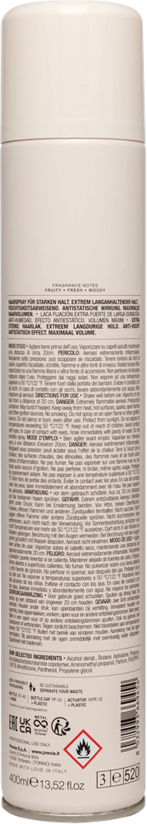 Previa STYLE&amp;FINISH Эко-спрей для волос сильной фиксации 400мл