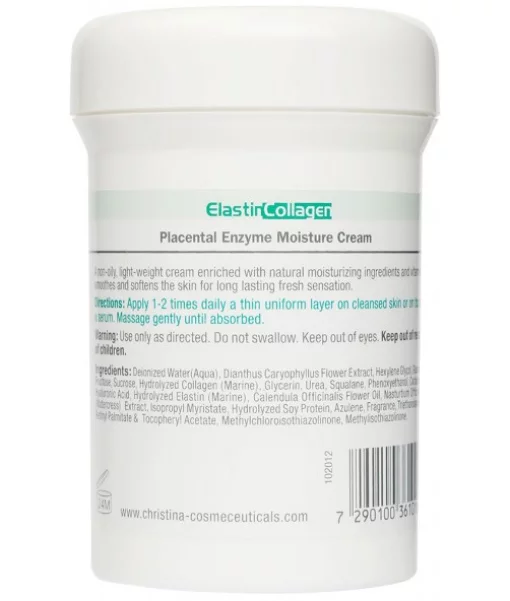 Зволожувальний крем для жирної шкіри Christina Elastin Collagen Placental Enzyme Moisture Cream with Vitamins A E &amp; HA 250 мл
