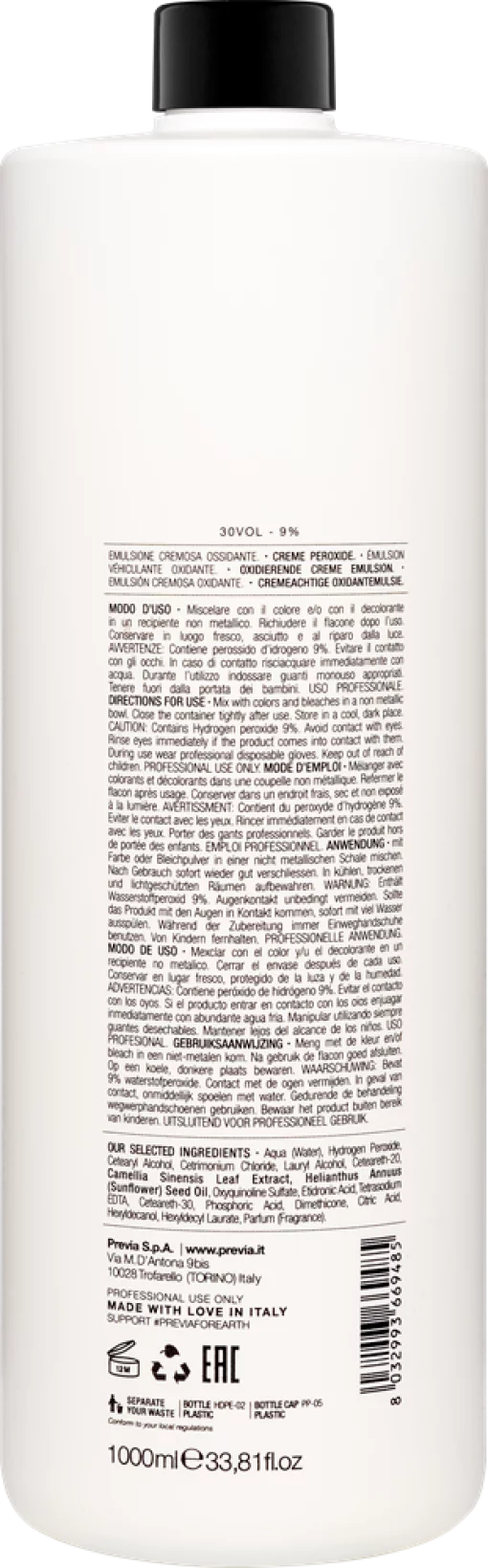 Previa prof. COLOUR Окисник 30 VOL. 1000 мл