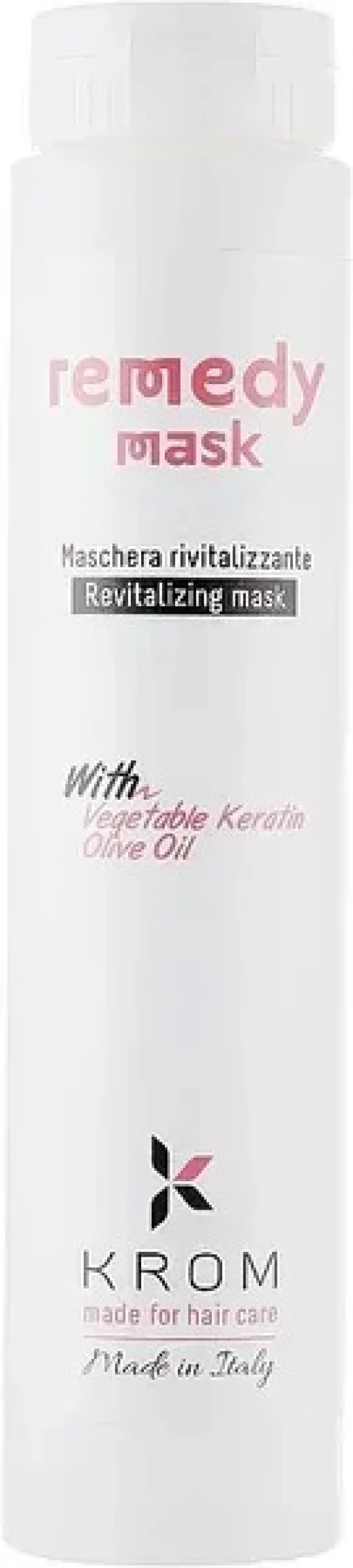 Восстанавливающая маска с растительным кератином и маслом оливы Krom Remedy Mask