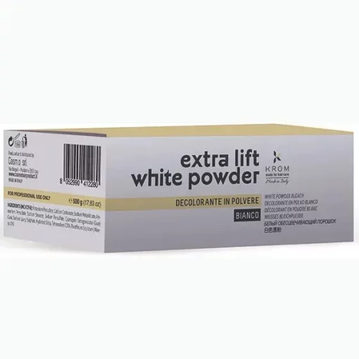 Пудра обесцвечивающая белая KROM BLEACHES для волос, 500 г