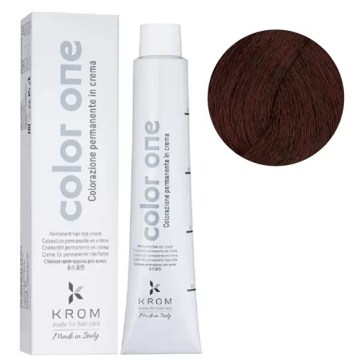 Стойкая крем-краска для волос Color One KROM, 6/4 Темно медный блондин, 100 мл
