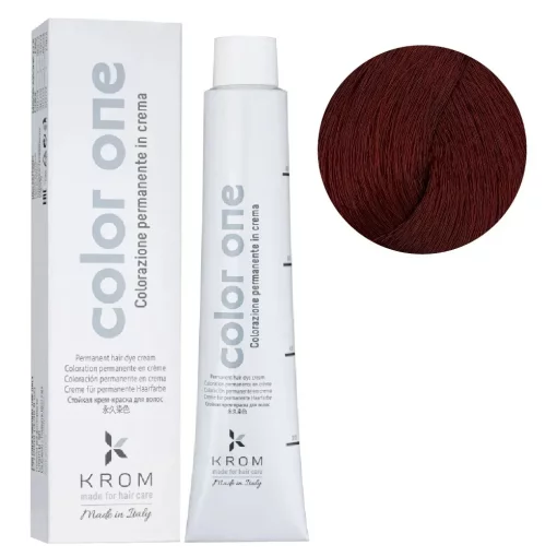 Стойкая крем-краска для волос Color One KROM, 6/66 Глубокий темный красный блондин, 100 мл