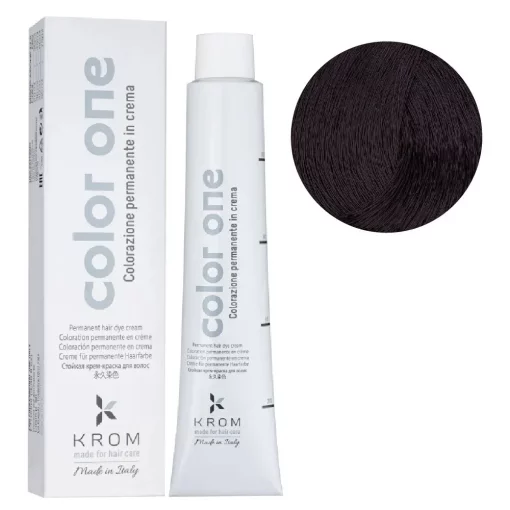 Стійка крем-фарба для волосся Color One KROM, 6/77 Глибокий фіолетовий блондин, 100 мл