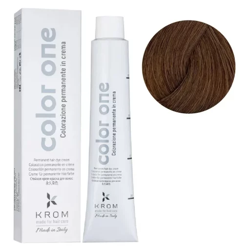 Стойкая крем-краска для волос Color One KROM, 8 mandorle миндаль, 100 мл