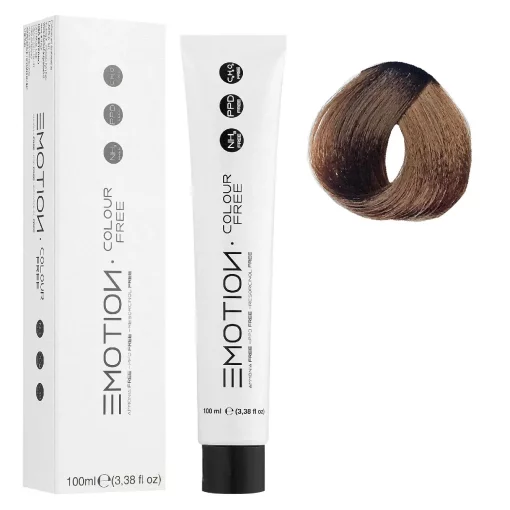 5/3 Стойкая безаммиачная крем-краска для волос KROM Emotion Colour Free - Светло-коричневый золотой, 100 мл