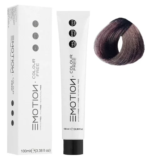 5/32 Стійка безаміачна крем-фарба для волосся KROM Emotion Colour Free - Світло-коричневий золотисто-райдужний, 100 мл