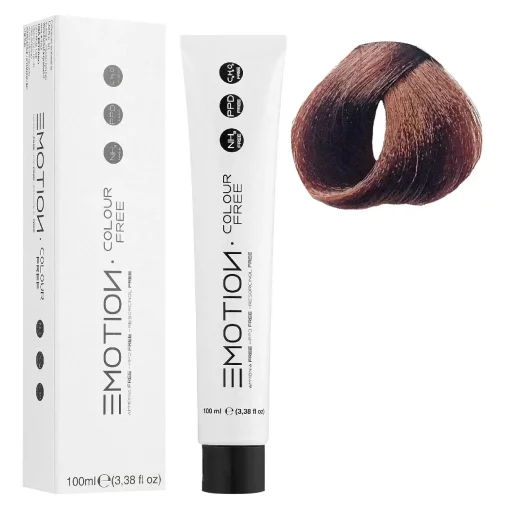 6/35 Стойкая безаммиачная крем-краска для волос KROM Emotion Colour Free - Темный блондин золотисто-махагоновый, 100 мл