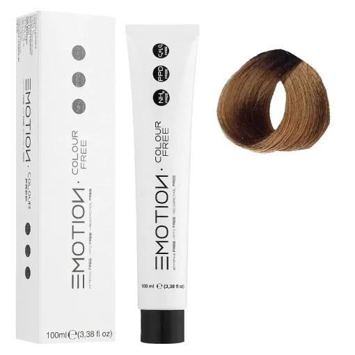 8/0 Стойкая безаммиачная крем-краска для волос KROM Emotion Colour Free - Светлый блондин, 100 мл