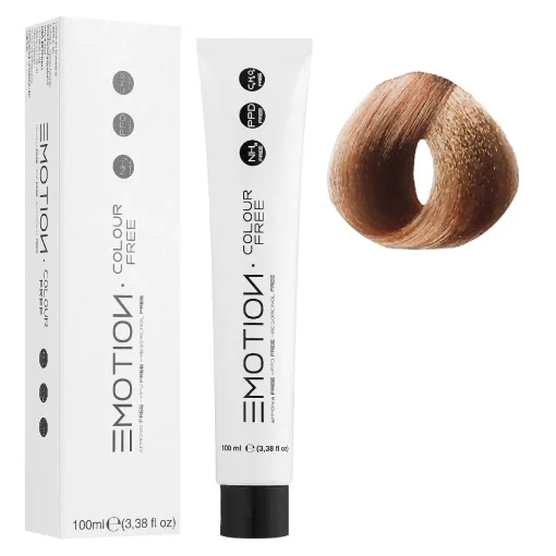 8/34 Стійка крем-фарба для волосся KROM Emotion Colour Free - Світлий блондин золотисто-мідний, 100 мл