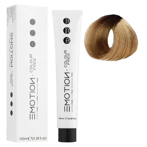 9/0 Стійка безаміачна крем-фарба для волосся KROM Emotion Colour Free - Дуже світлий блондин, 100 мл