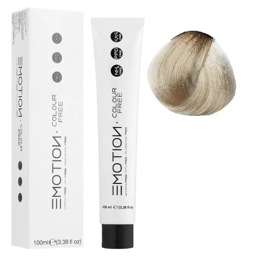 9/13 Стойкая безаммиачная крем-краска для волос KROM Emotion Colour Free - Очень светлый бежевый блондин, 100 мл