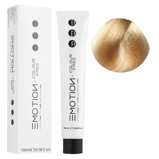 9/3 Стойкая безаммиачная крем-краска для волос KROM Emotion Colour Free - Очень светлый золотой блондин, 100 мл