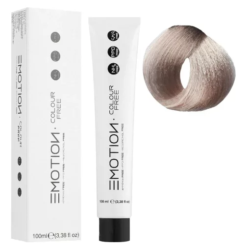 9/32 Стойкая безаммиачная крем-краска для волос KROM Emotion Colour Free - Экстра светлый блондин золотисто-радужный, 100 мл