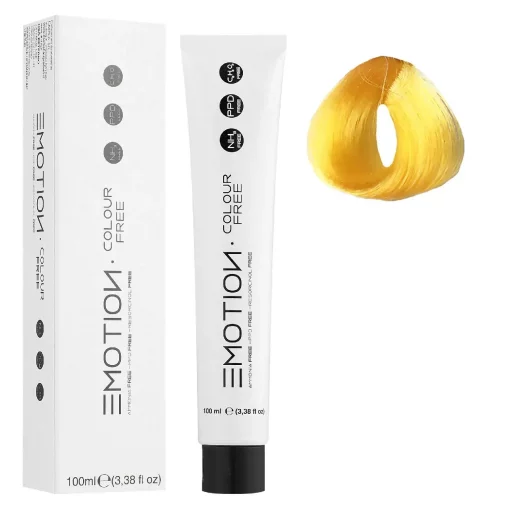 Жовтий Стійка безаміачна крем-фарба для волосся KROM Emotion Colour Free, 100 мл