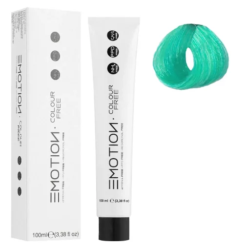 Зеленый Стойкая безаммиачная крем-краска для волос KROM Emotion Colour Free, 100 мл