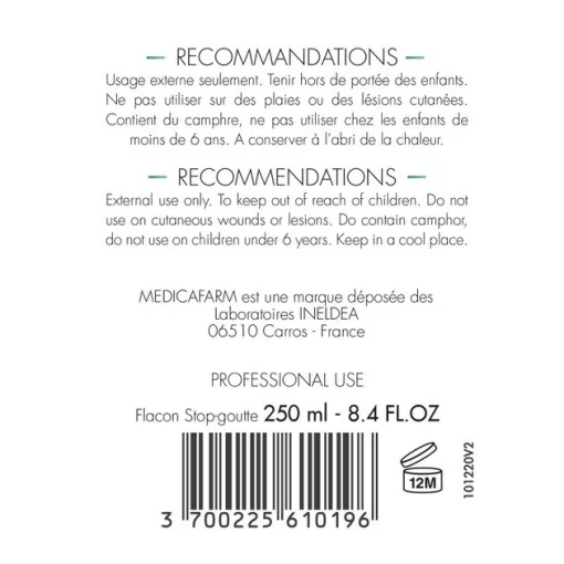 Масло массажное Medicafarm Камфара и капсикум &laquo;Интенсивный разогрев&raquo;, 250 мл