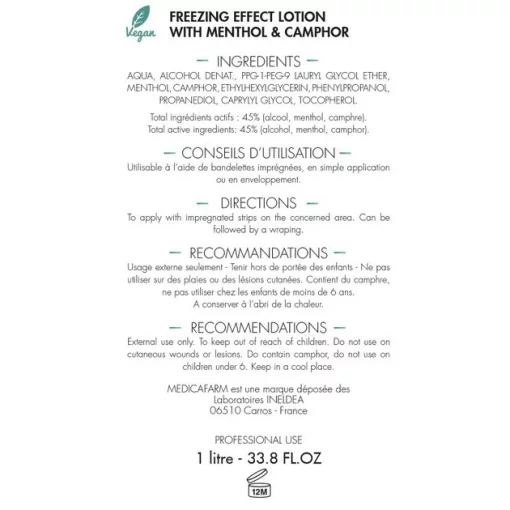 Лосьон Medicafarm Крио-К ментол и камфора замораживающий, 1 л