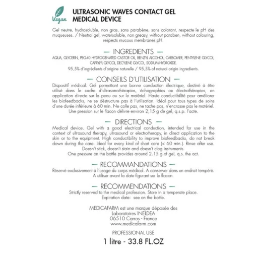 Гель Medicafarm Ультразвуковой контактный, 1 л