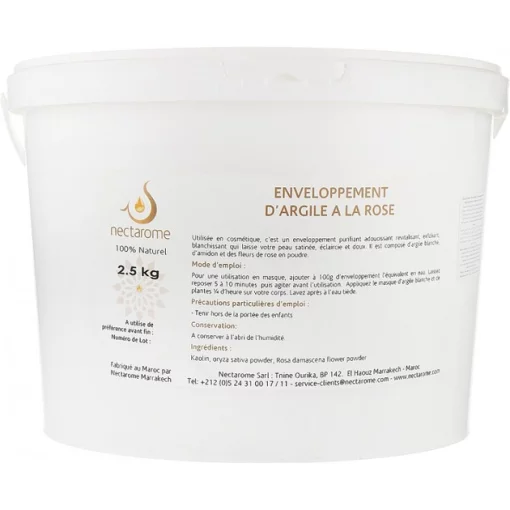 Обертывание белая глина + роза для тела Nectarome / Enveloppement d'argile a la Rose
