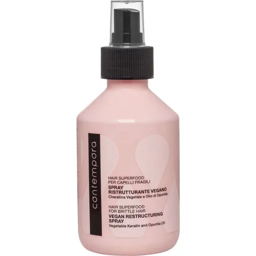 Cпрей реструктуруючий Contempora Hair Superfood For Brittle Hair Vegan Restructuring Spray з рослинним кератином та олією опунції, 200 мл