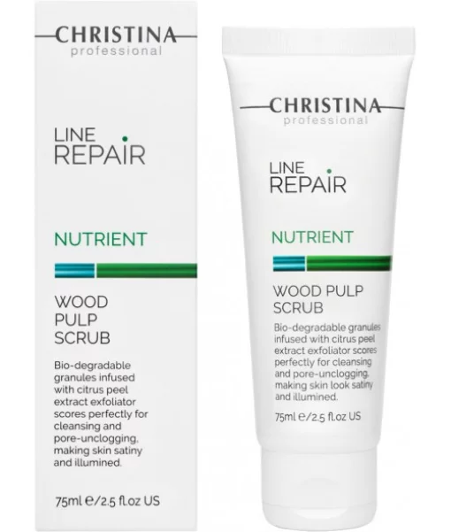 Скраб с целлюлозой древесной Christina Line Repair Nutrient Wood Pulp Scrub 75 мл