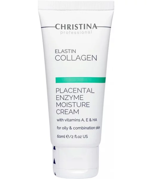 Увлажняющий крем для жирной кожи Christina Elastin Collagen Placental Enzyme Moisture Cream with Vitamins A E &amp; HA 60 мл