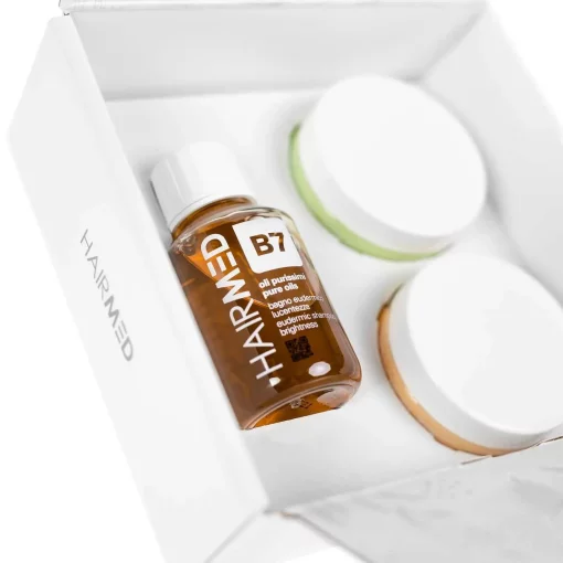 Набір HAIRMED kit Try Me Trattamento illuminante для блиску волосся Шампунь B7 100мл + Маска N17 100мл + Крем F6 100мл