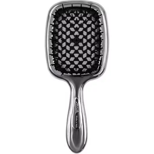 Щітка срібло з чорним Janeke Superbrush Standart Lux