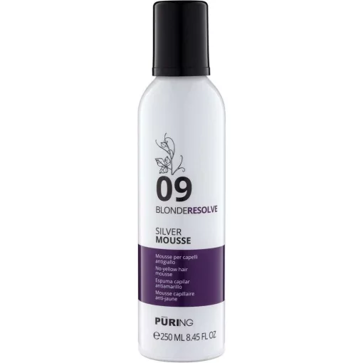 Мус антижовтий Puring 09 Blonderesolve Silver Mousse для світлого волосся