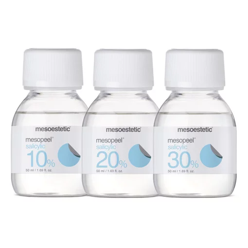 Поверхностный салициловый пилинг + нейтрализатор Mesoestetic Salicylic peel AS 10%/20%/30%, 50+50 мл