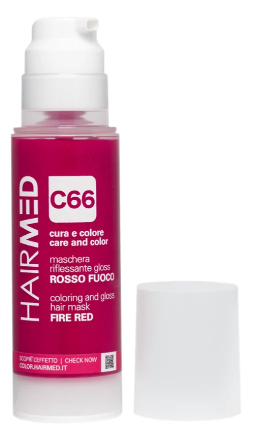 Тонирующая маска HAIRMED C66 Ярко-красная, 150 мл
