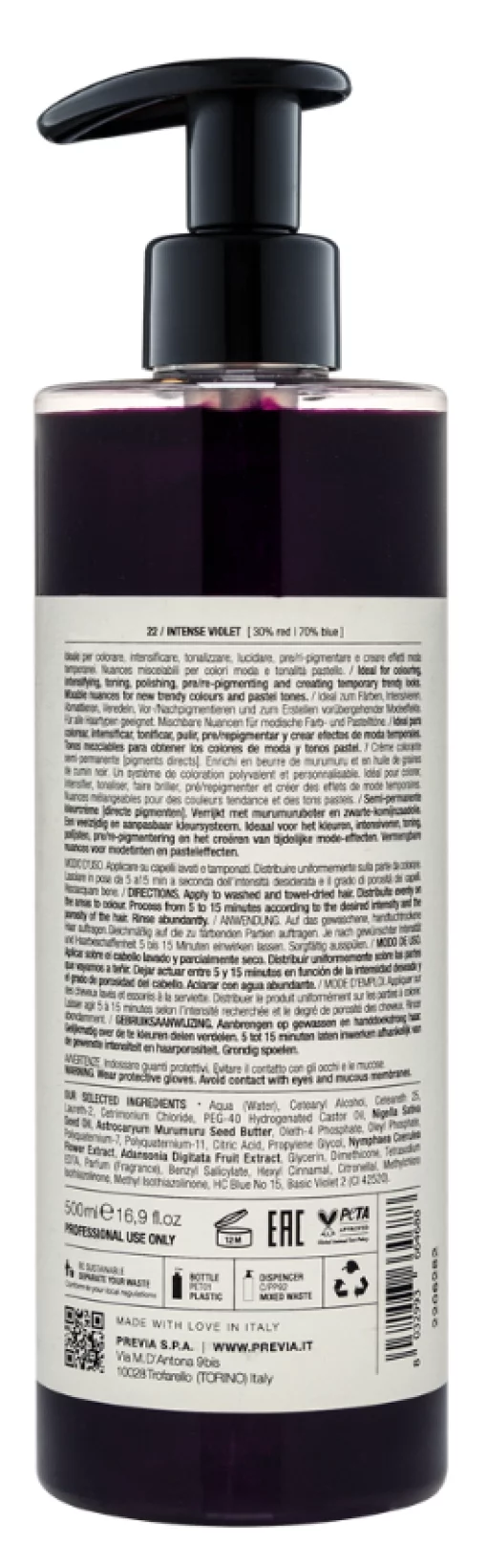 Маска-краска Previa DIRECT прямого действия Интенсивный фиолетовый, 500 мл