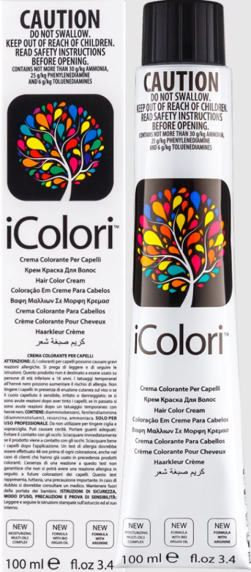 Крем-краска iColori 90 мл, 7.23 табачный блондин