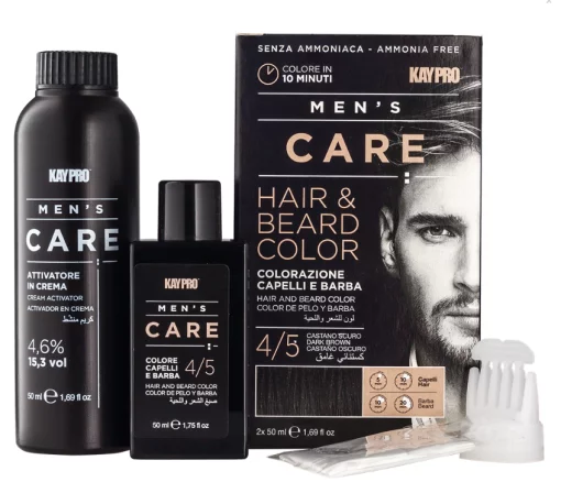 Набір MEN'S CARE для фарбування волосся і бороди Темно-каштановий